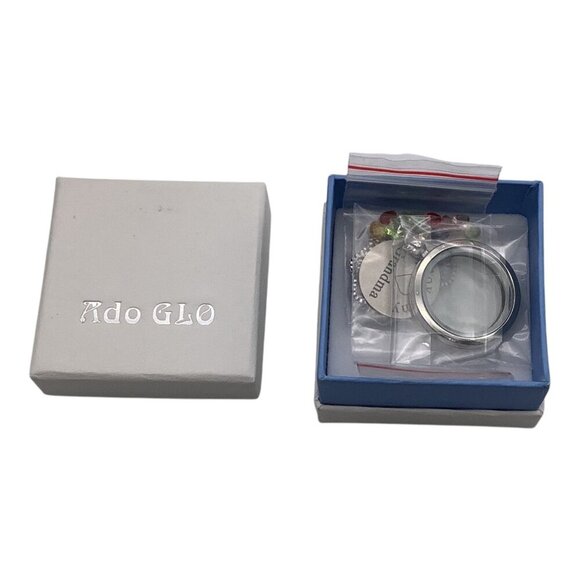 I Love My Grandma Locket Necklace Chain With Charms Set 21in Sliver Tone 30mm - Picture 2 of 7